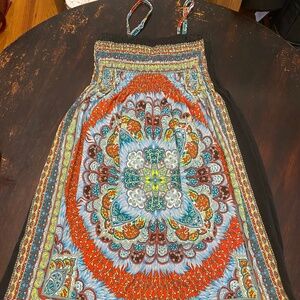 Boho dresswith spaghetti straps